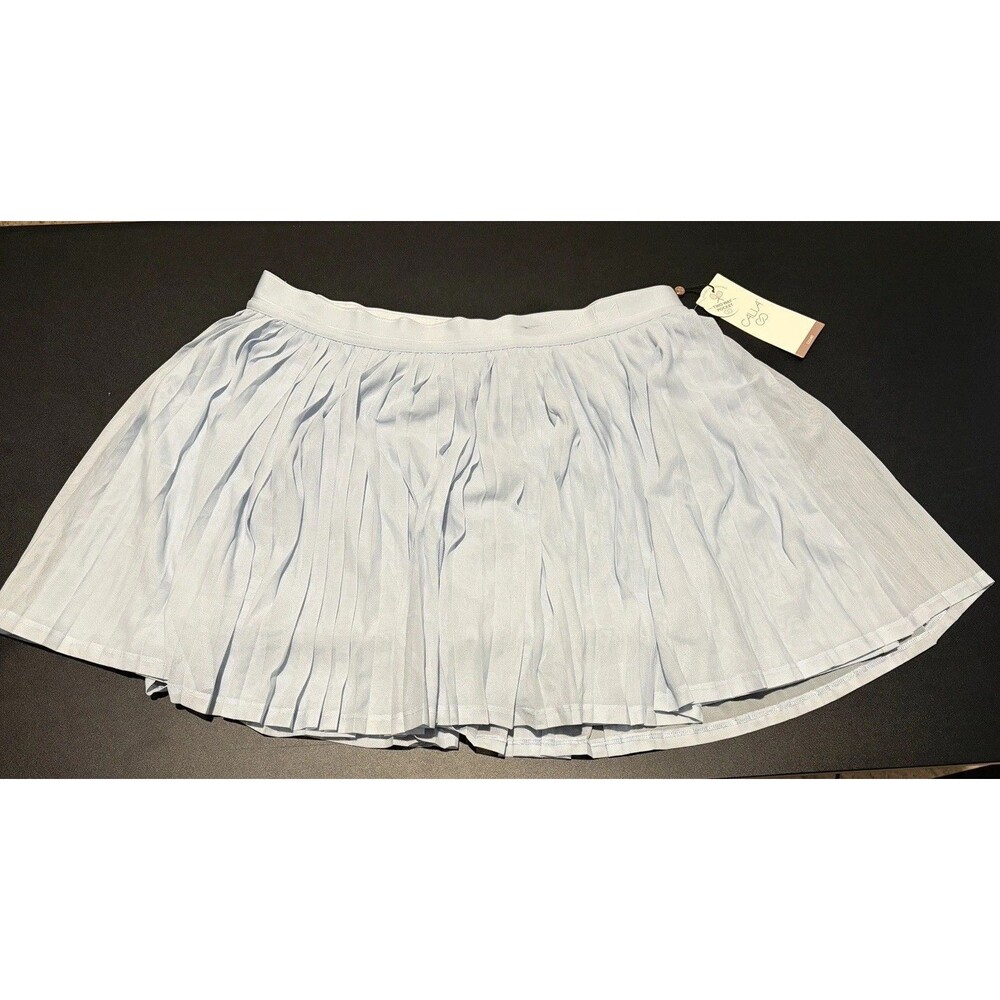 CALIA Womens High Rise Pleated Skort Large Pale Blue Tennis Golf NWT Athleisure